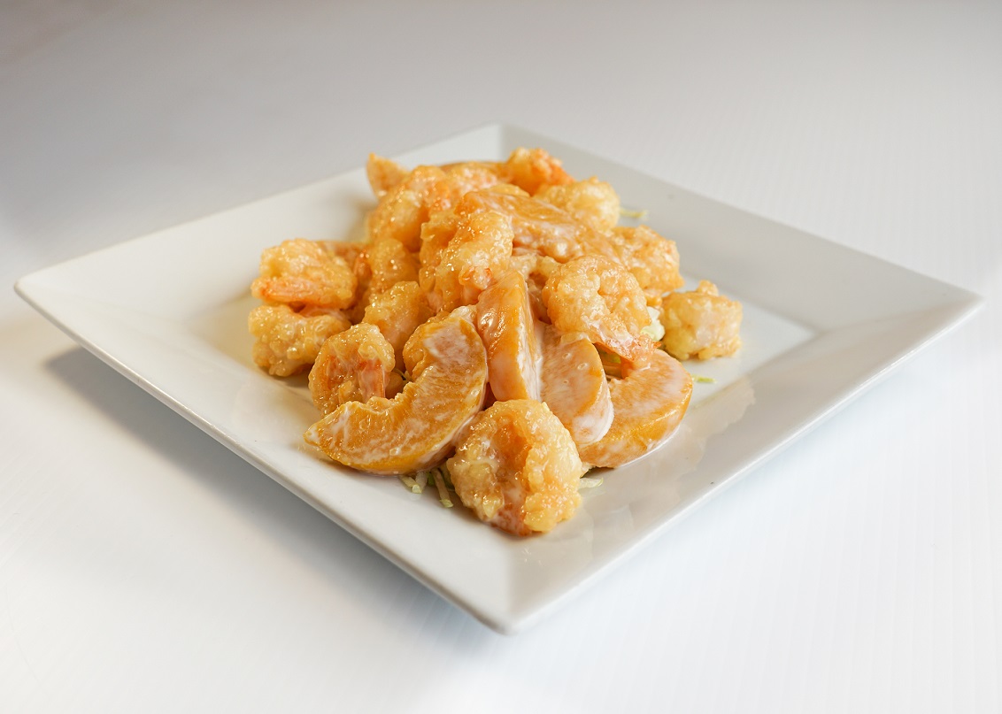 Authentic Peach Shrimp at Szechuan Paramount in Edmonton